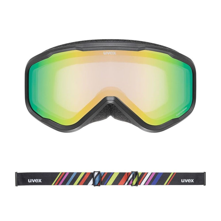 UVEX Speedy Nova FM Kids Ski Goggles S1 - Black Matt / Mirror Green