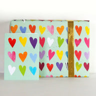 Coloured Hearts Birthday Card