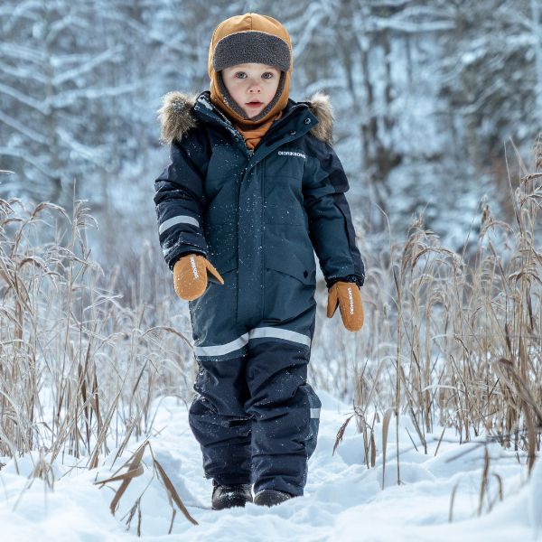 Waterproof, Warm Kids Winter Hat - Biggles Cap 7 - Almond Tree