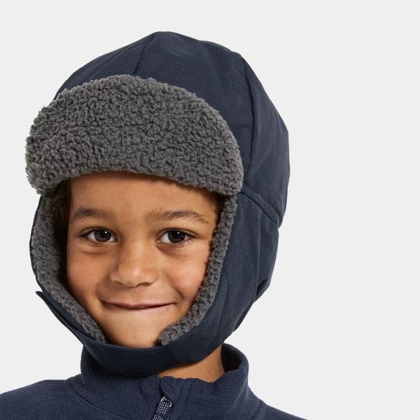 Waterproof, Warm Kids Winter Hat - Biggles Cap 7 - Navy