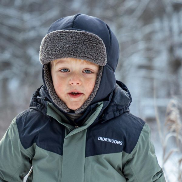 Waterproof, Warm Kids Winter Hat - Biggles Cap 7 - Navy
