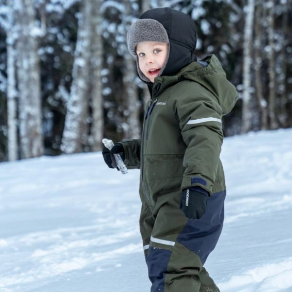 Waterproof, Warm Kids Winter Hat - Biggles Cap 7 - Black