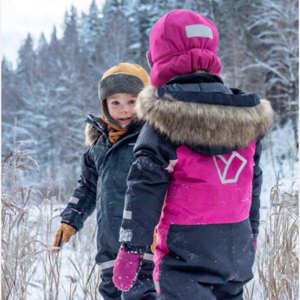 Waterproof, Warm Kids Winter Hat - Biggles Cap 7 - Cactus Pink