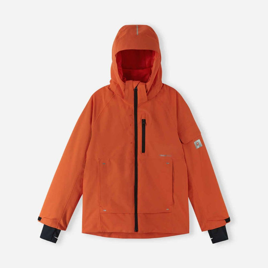 Reima Tieten Boys Ski Jacket, Red Orange