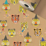 Big Cat Party Childrens Gift Wrap