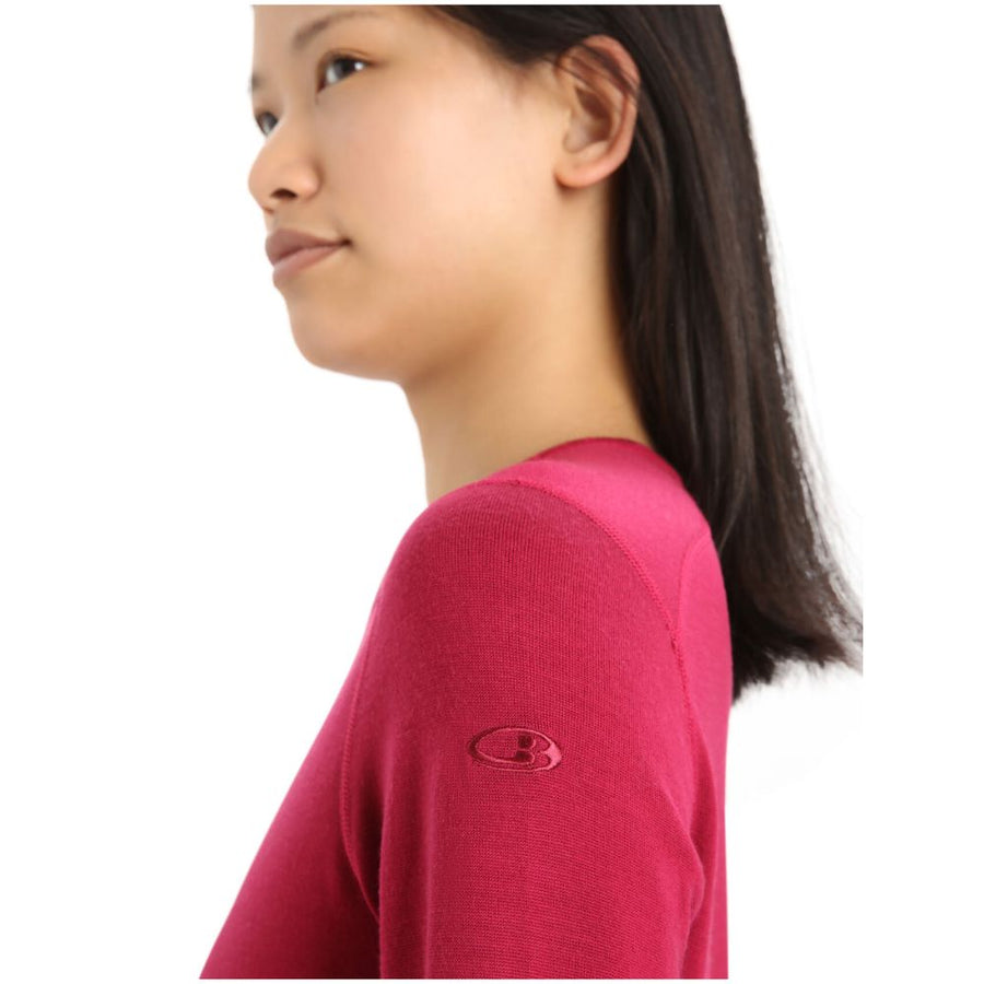Icebreaker Womens 260 Tech Crewe - Cherry