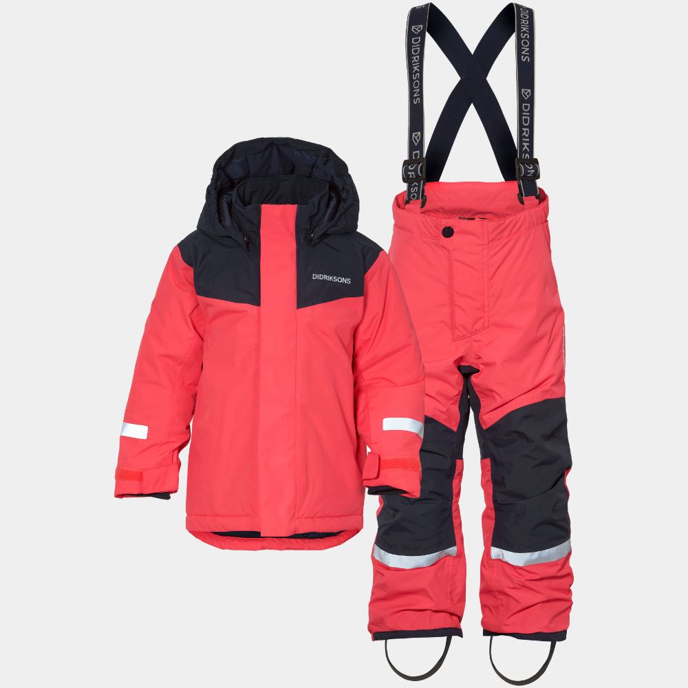 Didriksons Skare Kids Ski Jacket & Pants Set - Modern Pink