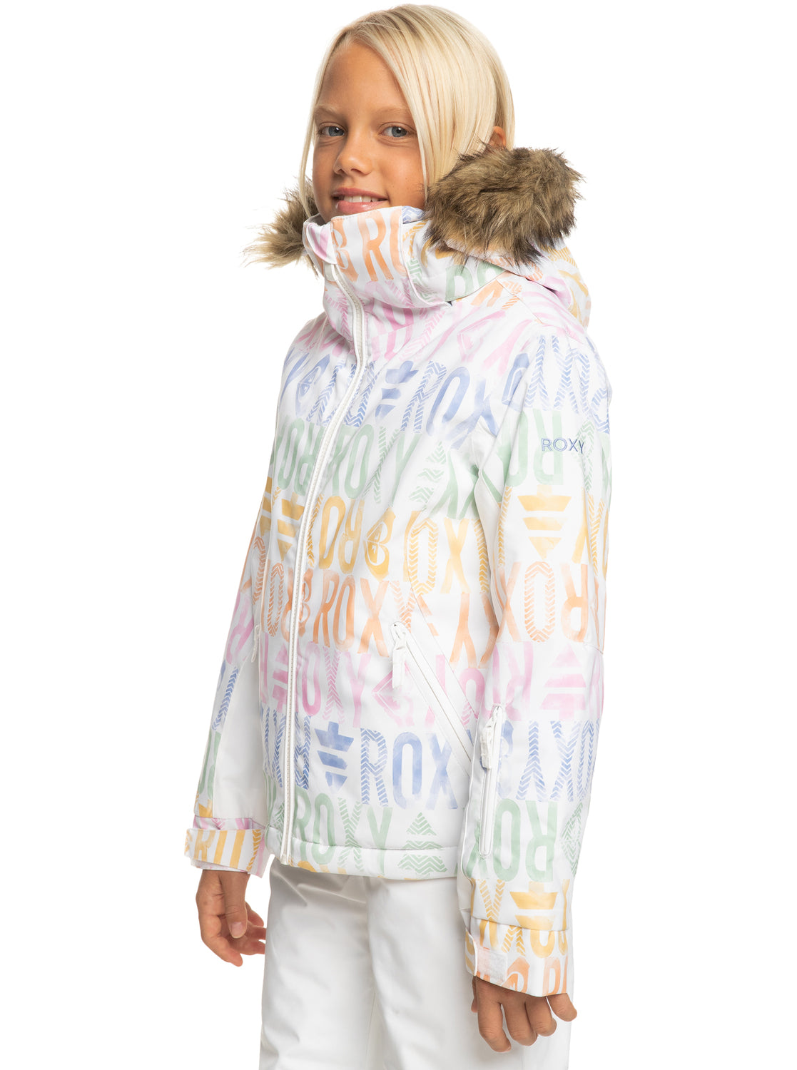 Roxy Jet Ski Girls Ski Jacket - Bright White