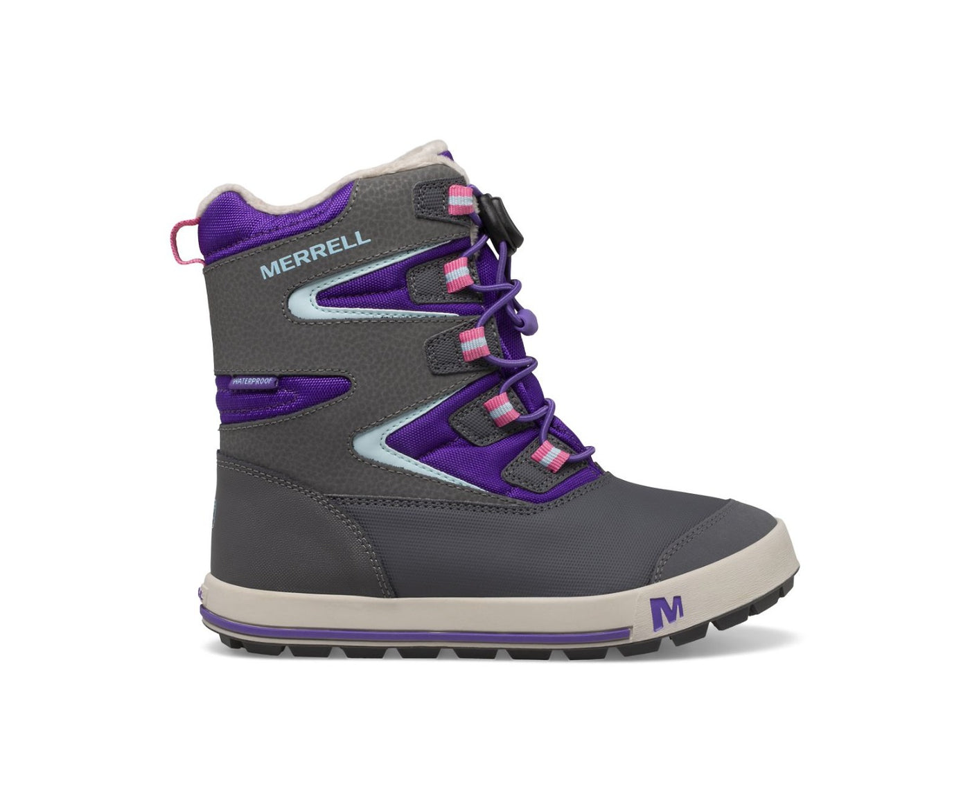 Merrell Snow Bank, Ultra Violet/Grey  - Kids Snow Boots