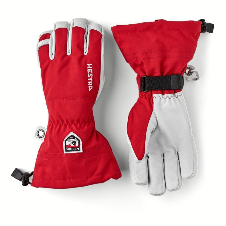 Hestra Heli Leather Ski Junior Gloves - Red 4-5 yrs only