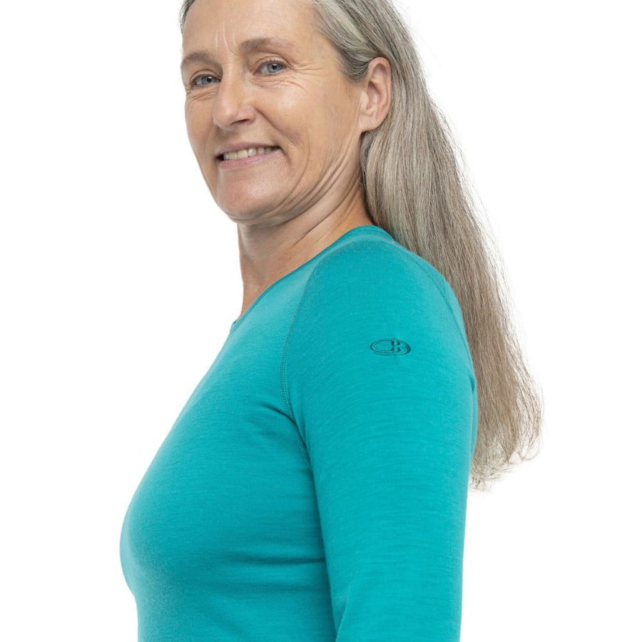 Icebreaker 200 Oasis Merino Thermal Top Womens - Flux Green