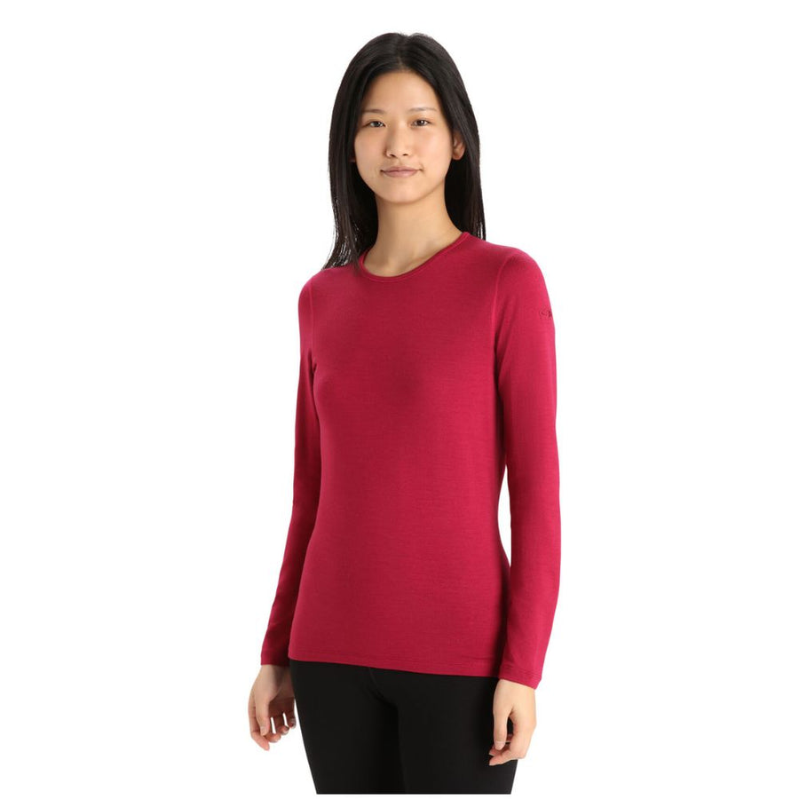 Icebreaker Women's 260 Merino Thermal Top - Cherry L Only