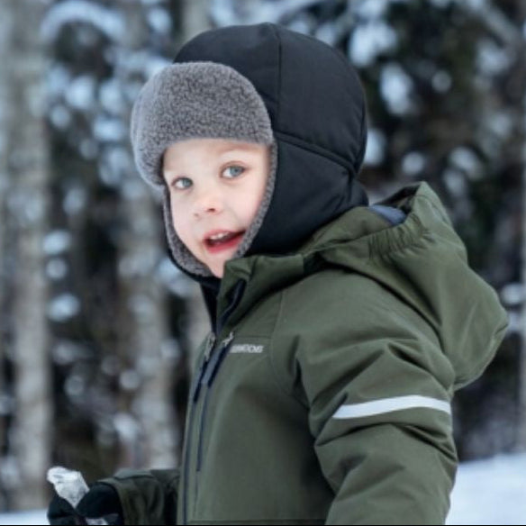 Best waterproof, warm Kids WInter Hat For Lapland and Skiing Trips with warm fleece ear flaps