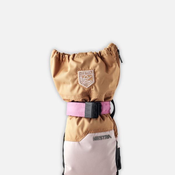 Hestra Baby Zip Kids Ski Mittens - Parfait/Sand
