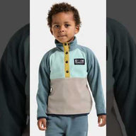 Didriksons Monte Half Button Kids Fleece - Ocean Mint