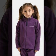 Kids Fleece Skiing Mid Layer - Didriksons Monte Fleece Top - Northern Purple