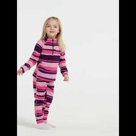 Didriksons Jadis Base Layer Fleece Set - Trails Pink