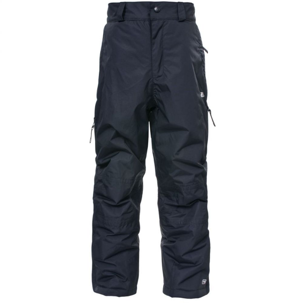 Trespass Boys Minor Ski Jacket, Marvelous Pants & Simms Gloves Bundle - Dark Grey, Black & Red