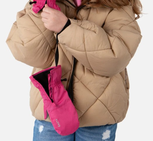 Equipped with don't lose m elastic wrist bands - barts kids ski mittens