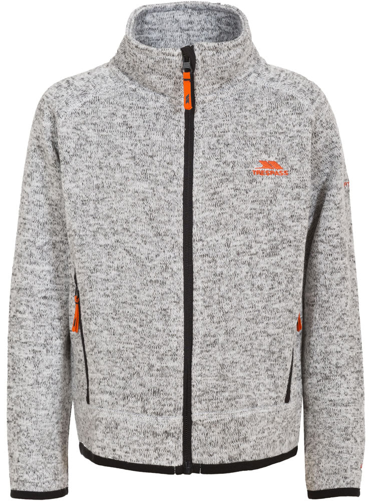 Trespass Mario Boys Microfleece, Grey Marl