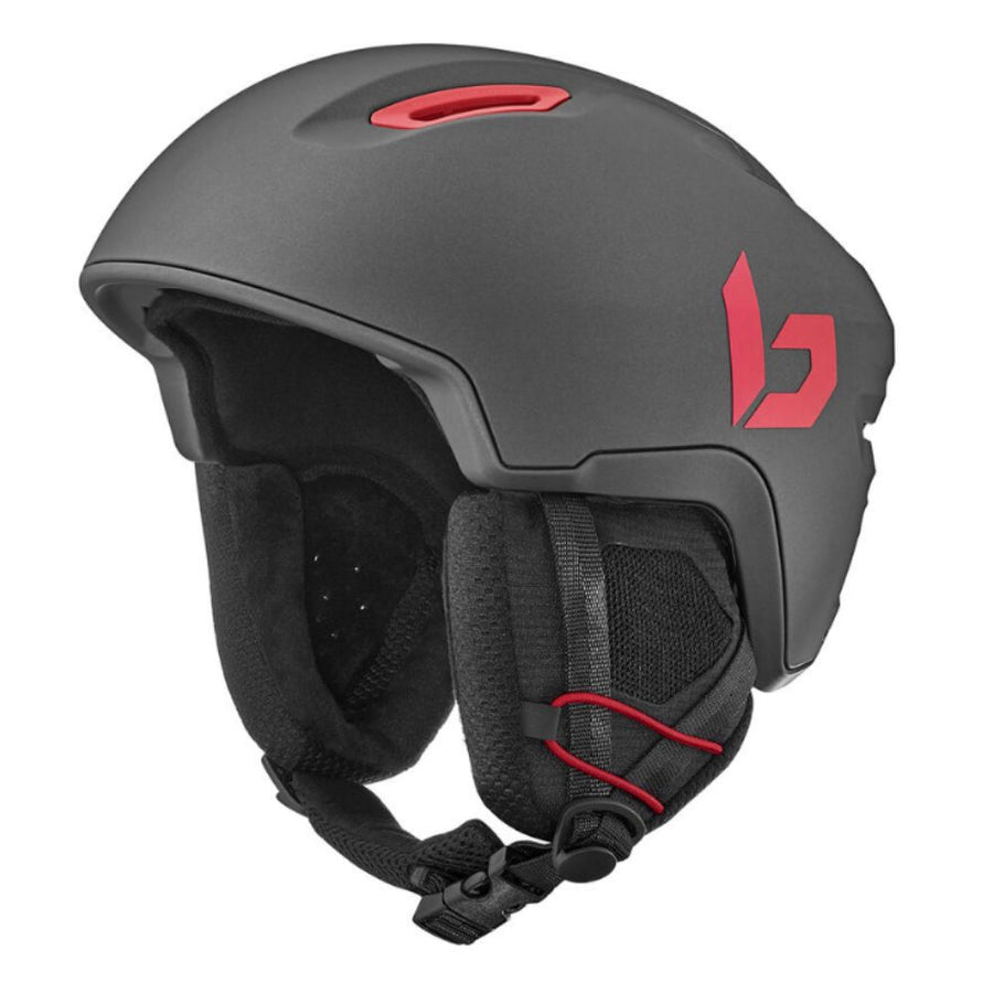 Bolle Ryft Youth Ski Helmet Titanium Red Matte - 52-55cm