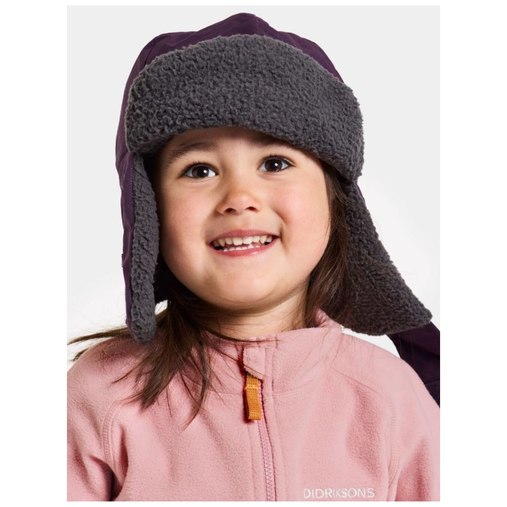 Didriksons Biggles Hat Girls Winter Hat Kids Earflap Hat Little Skiers