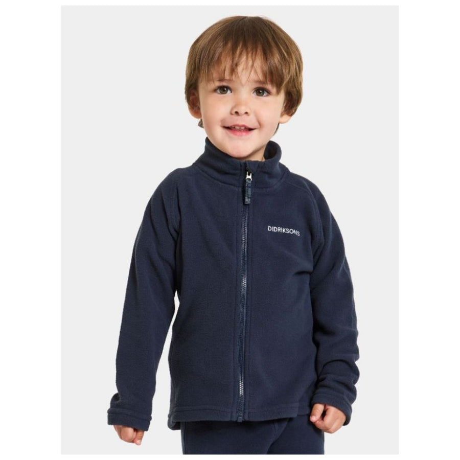 Didriksons Monte Full Zip Kids Fleece Jacket - Navy