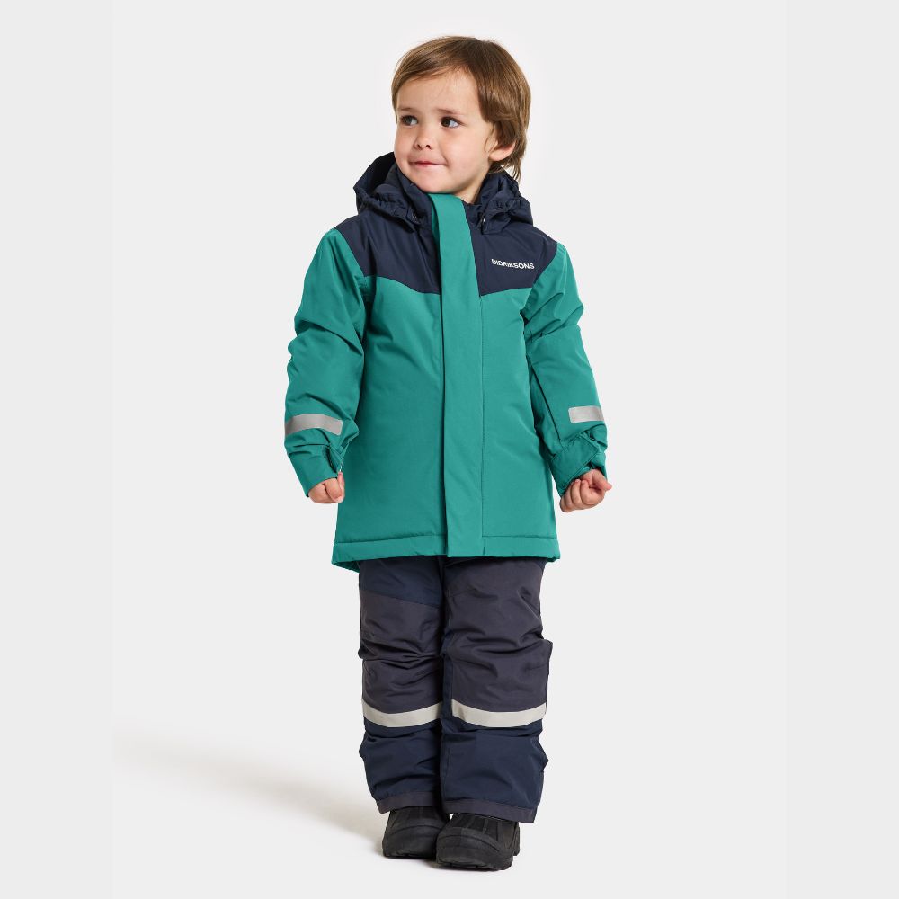Didriksons Skare Kids Set Petrol Green