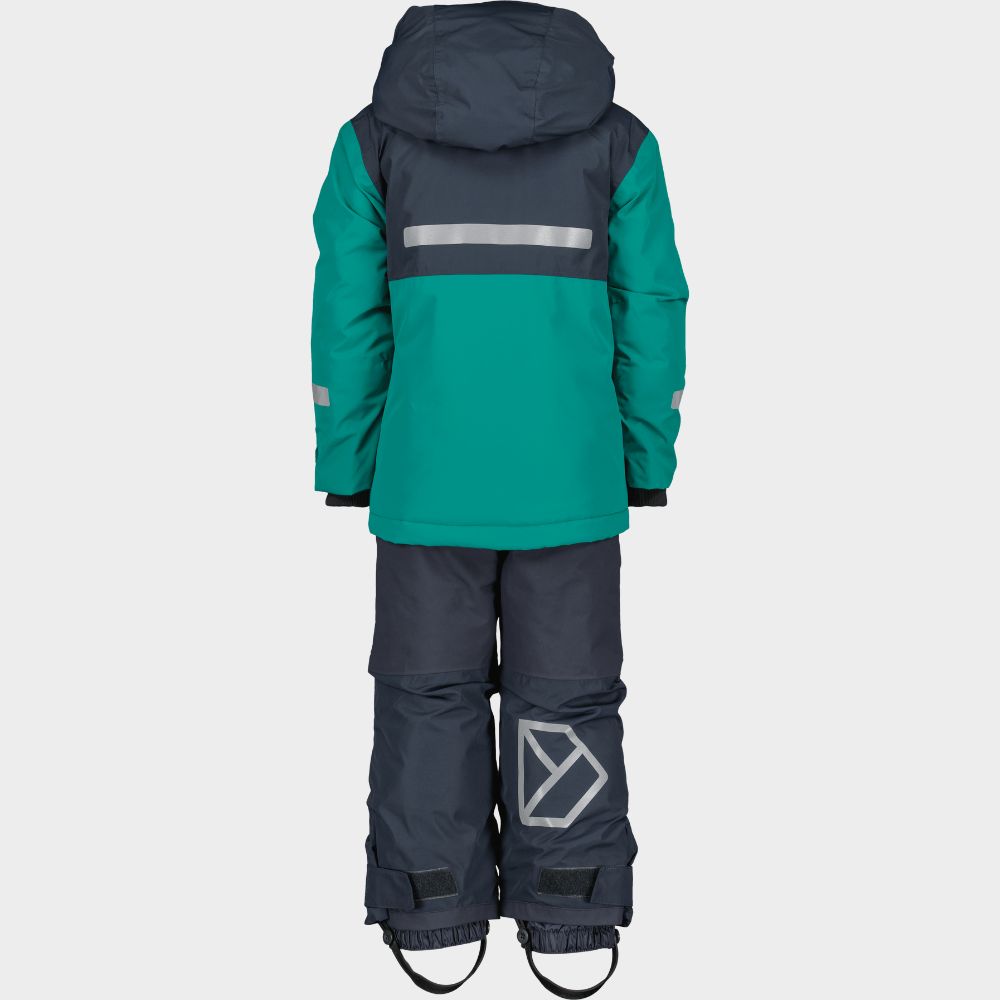 Didriksons Skare Kids Set Petrol Green