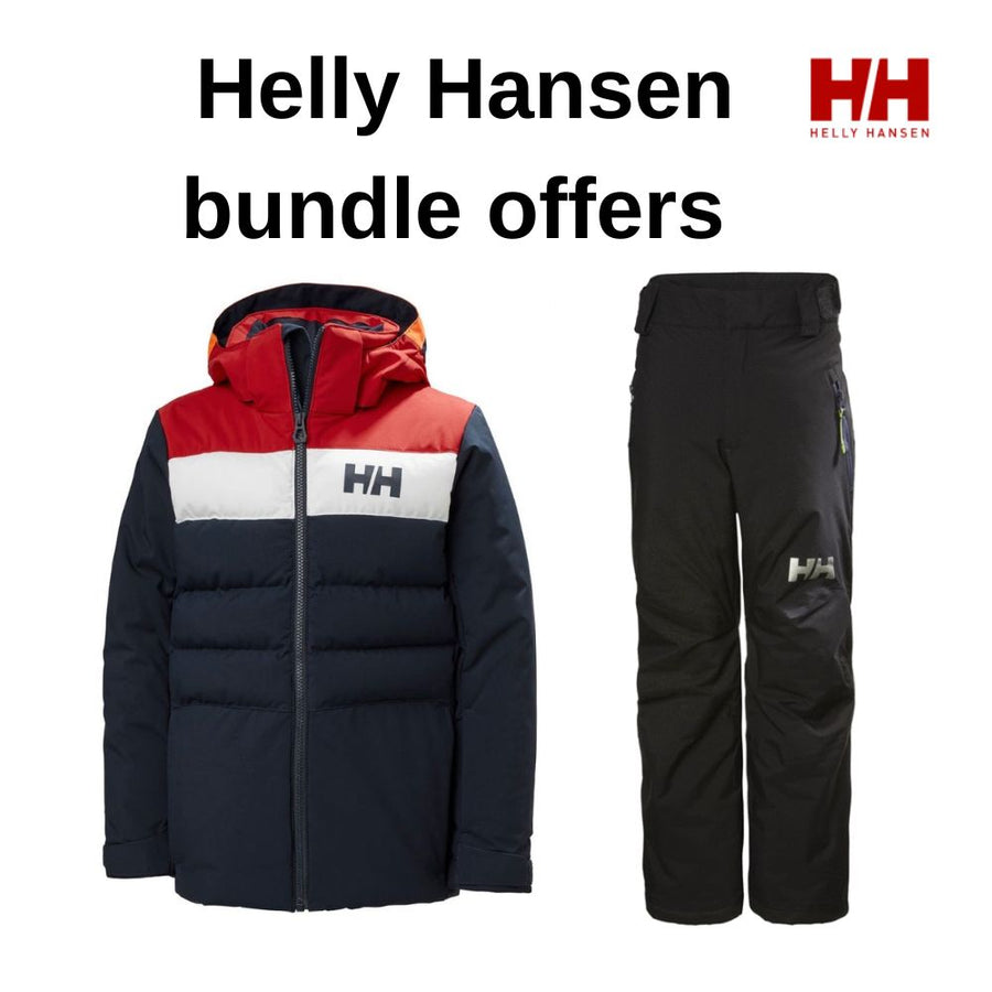 Helly Hansen Boys Ski Jacket & Legendary Ski Pants Bundle - Navy & Black