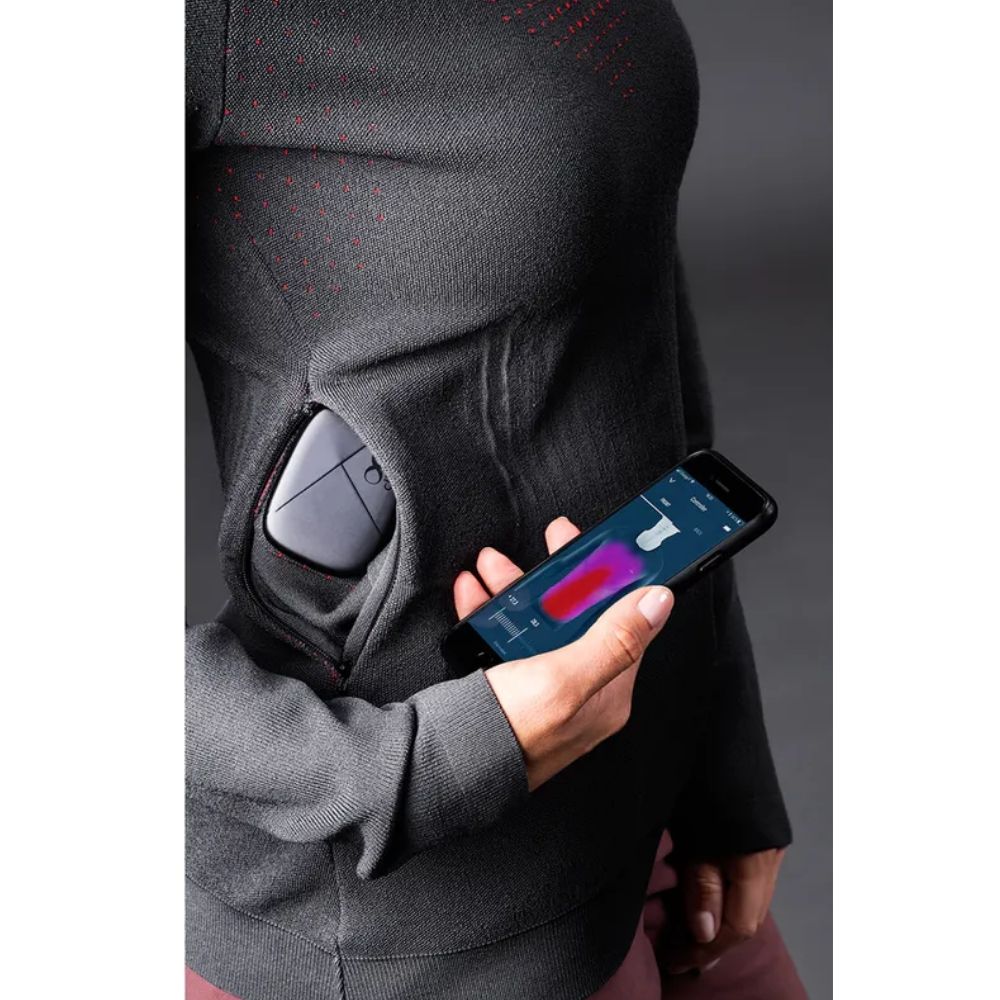 ODLO Steam Jacke Full Zip für Herren, Fleecejacke mandarin red melange ODLO Steam Jacke Full Zip für Herren, Fleecejacke mandarin red melange