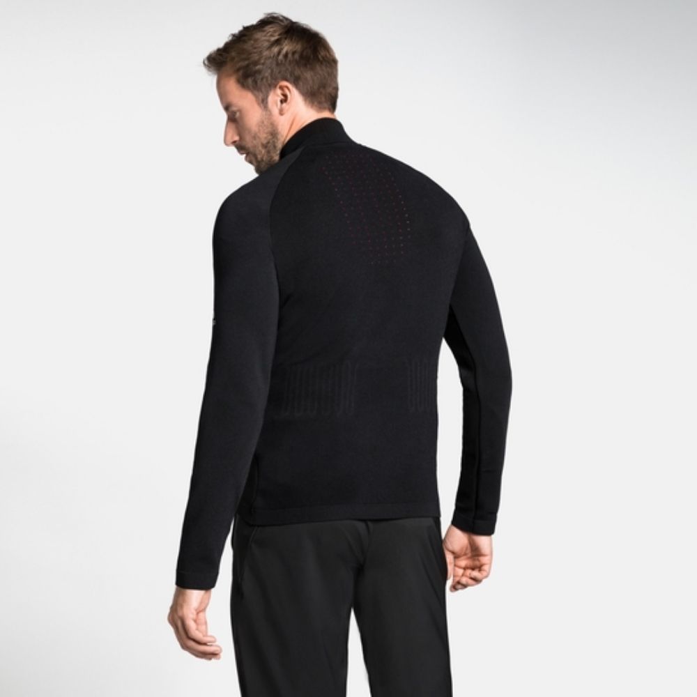 Odlo Mens Ski Heated Ski Base Layer 1/2 Zip I-Thermic