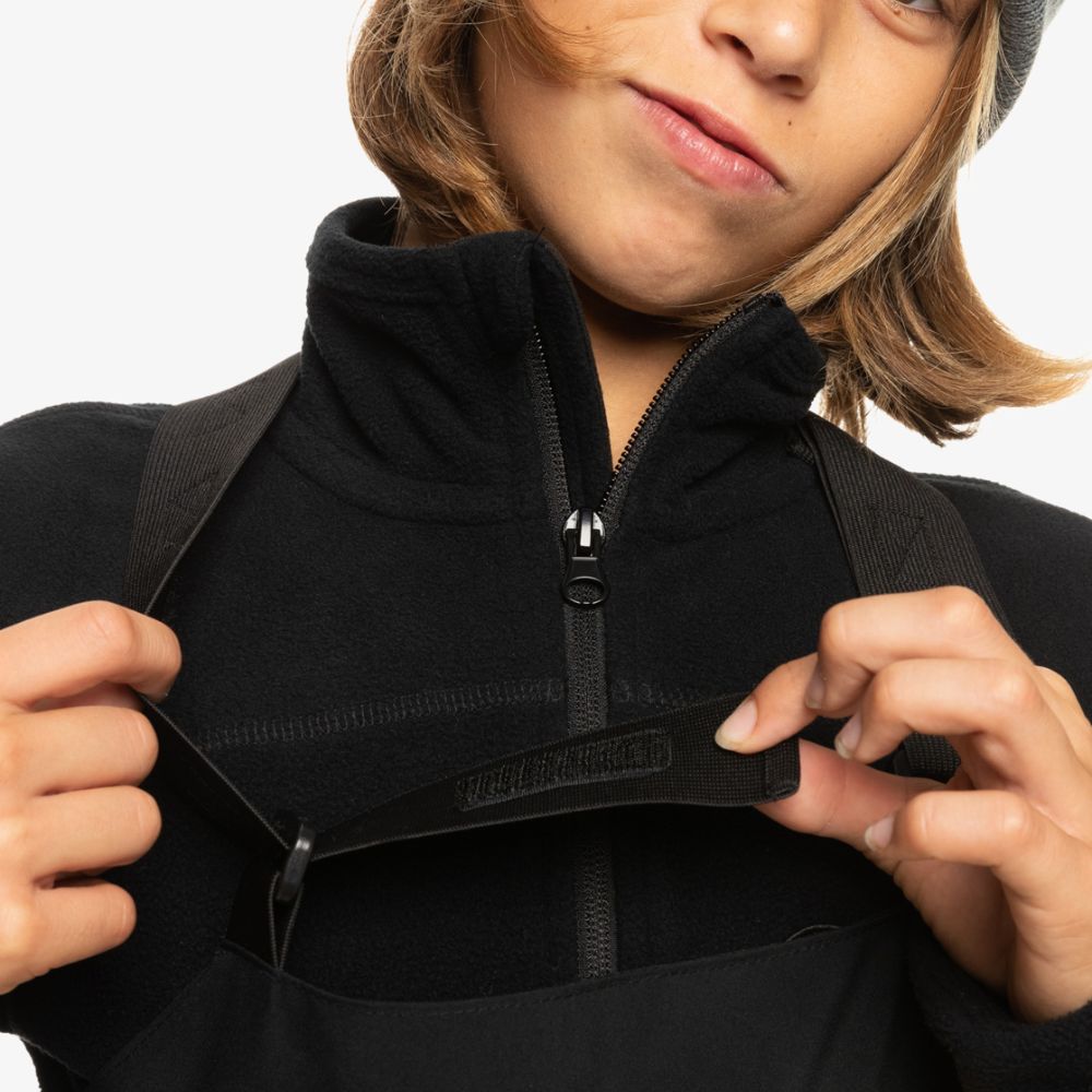 Quiksilver Mash Up Youth Boys Bib Pants Black