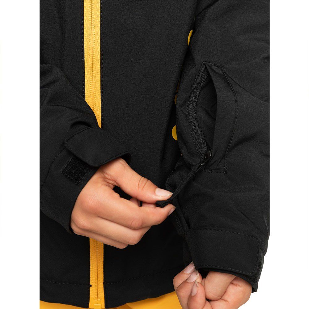 Black fitted ski jacket cheap