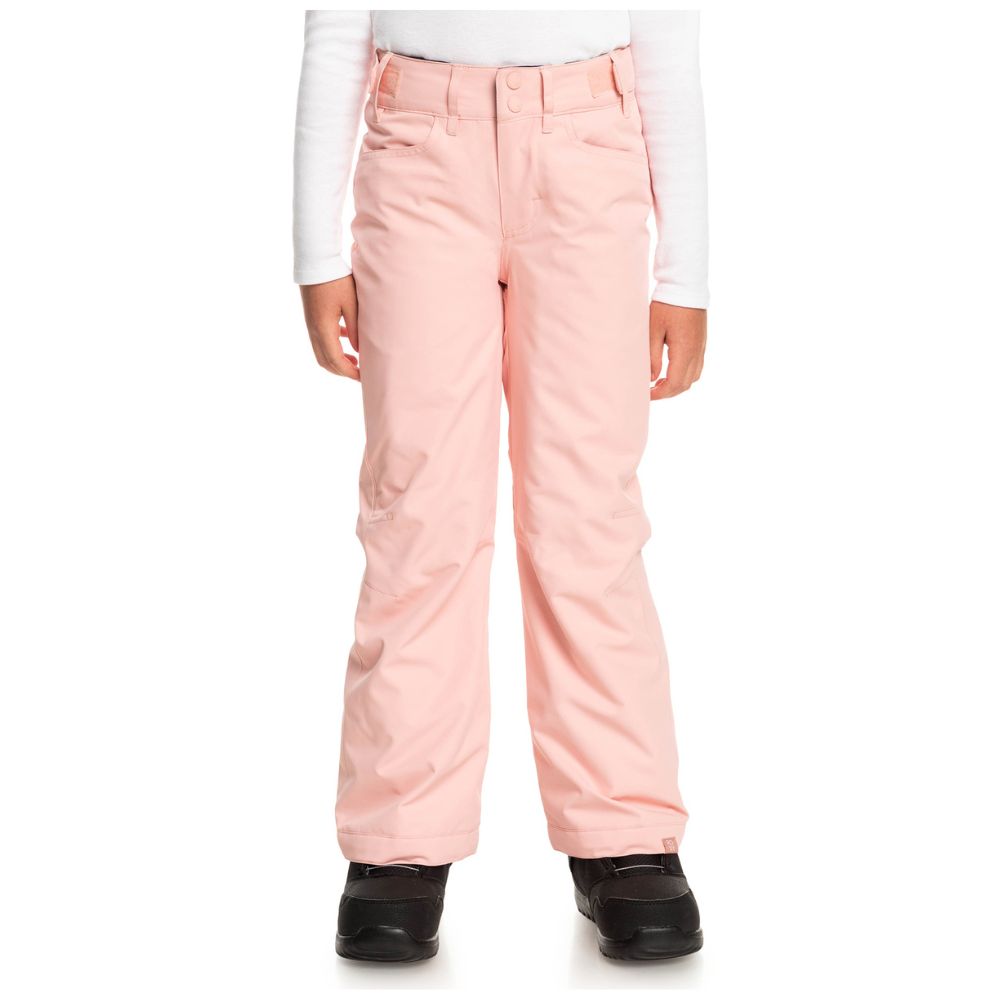 Roxy Jet Ski Girls Ski Jacket & Backyard Pants Bundle - Bright White & Mellow Rose
