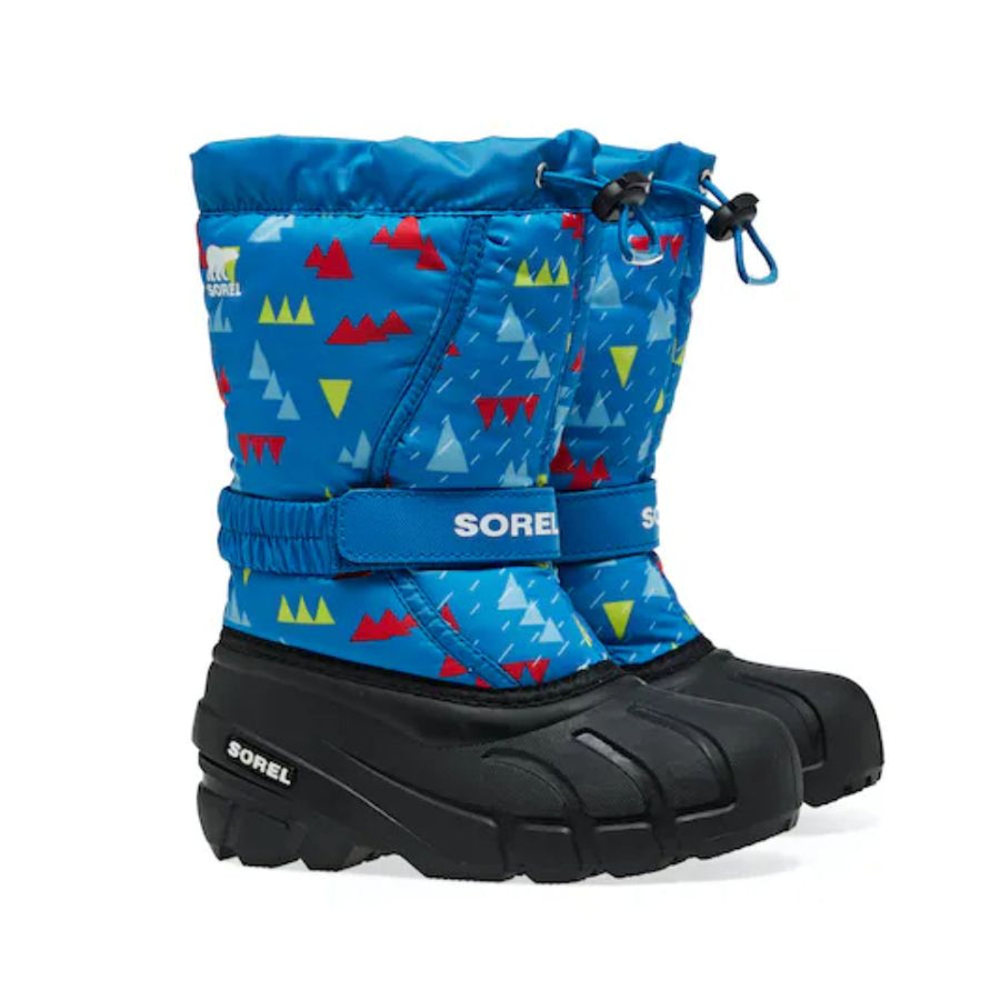 Sorel Youth Flurry Kids Snow Boots - Hyper Blue Print