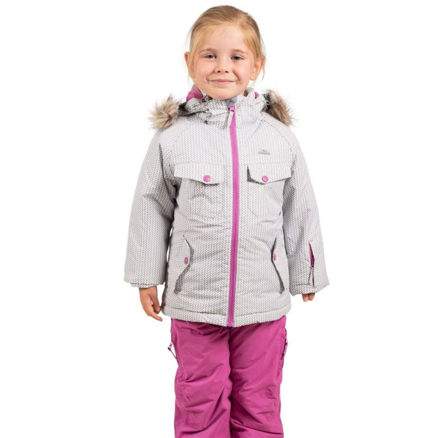 Trespass Denia Girls Ski Jacket, Platinum Print