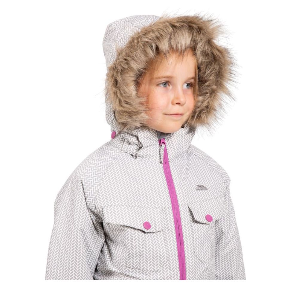 Trespass Denia Girls Ski Jacket, Platinum Print